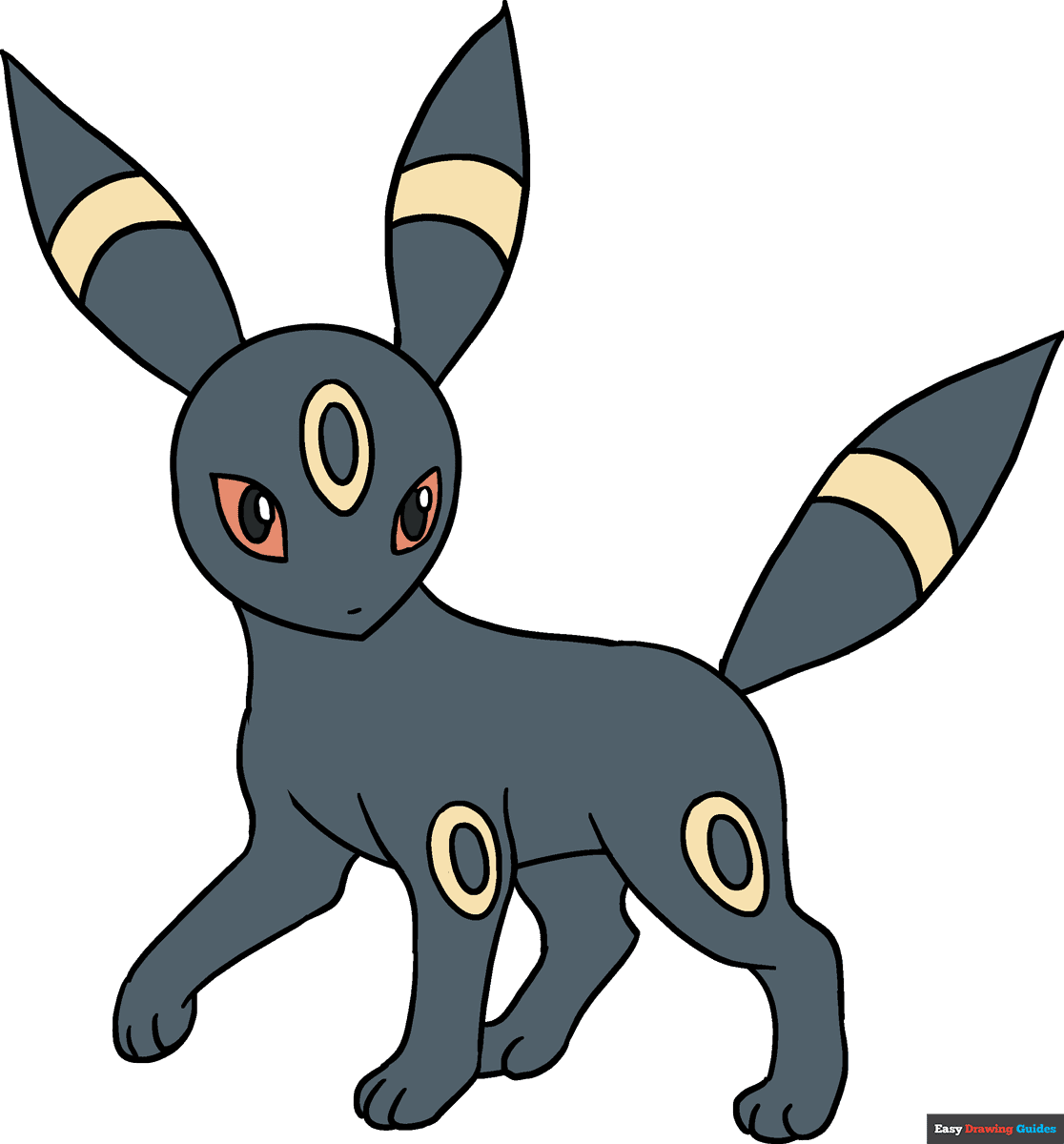 How To Draw Umbreon From Pok mon Really Easy Drawing Tutorial