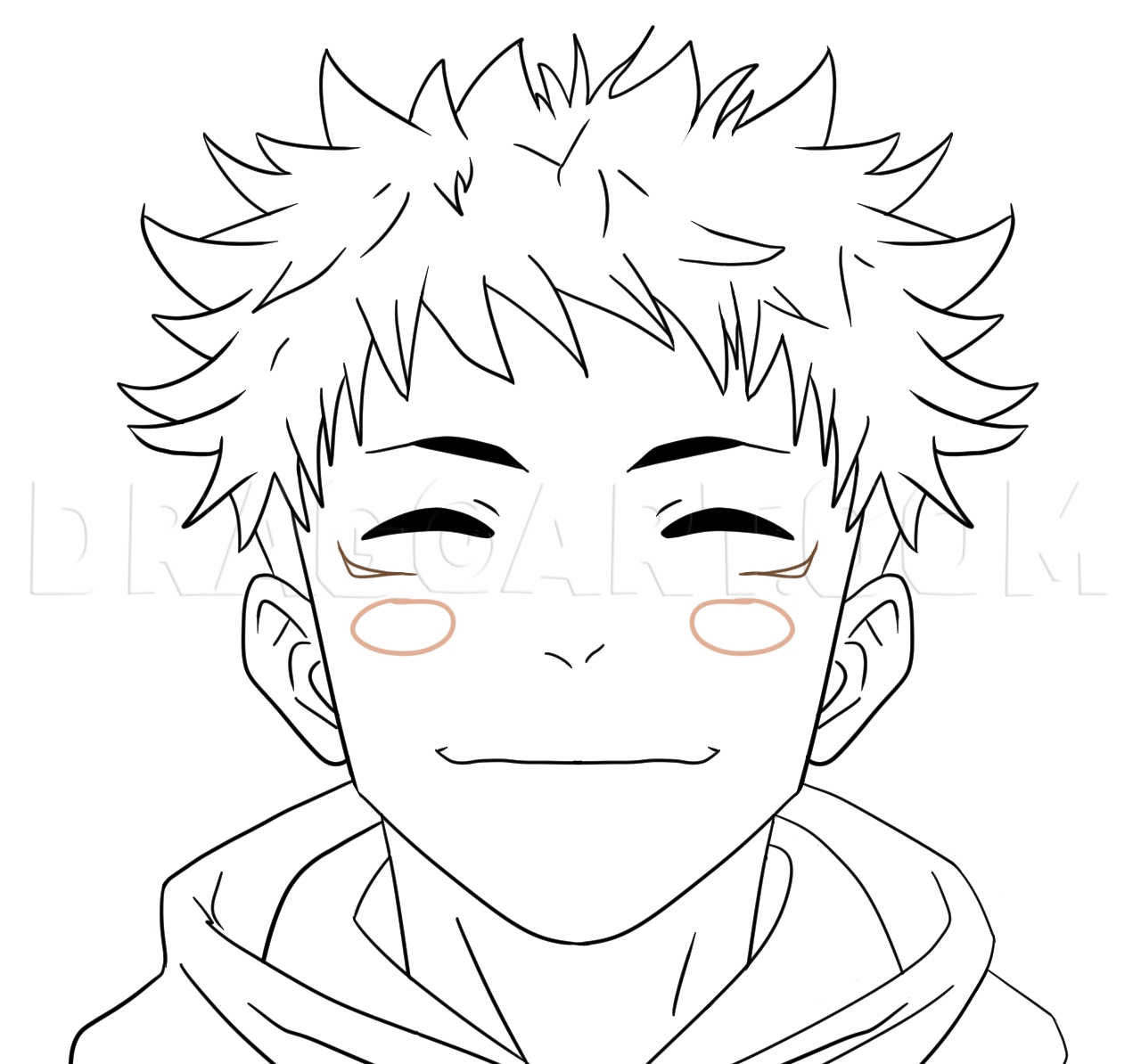 How To Draw Yuji Jjk Drawing Step By Step By Cocoapebbles 