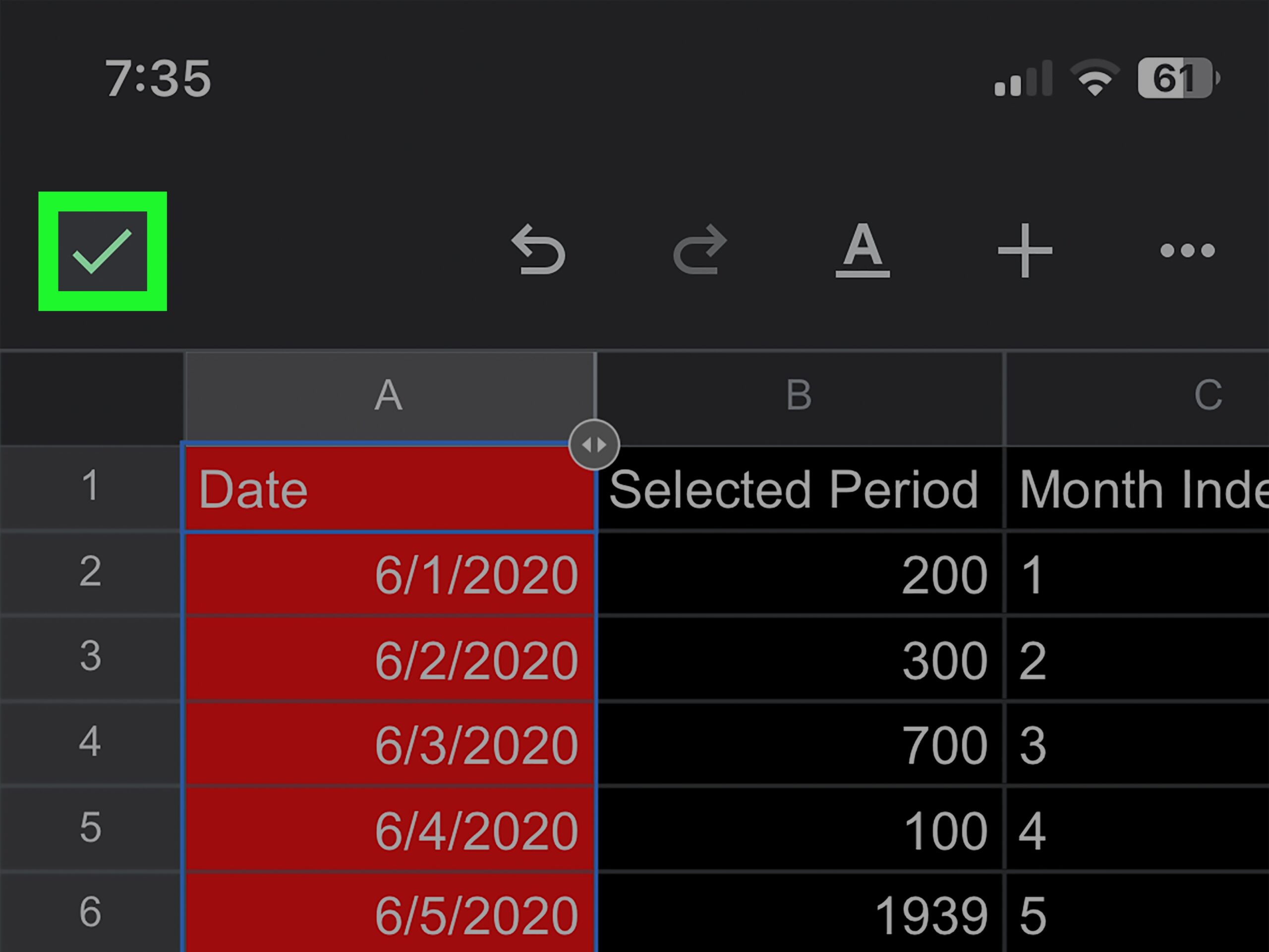 google sheets script number to column letter