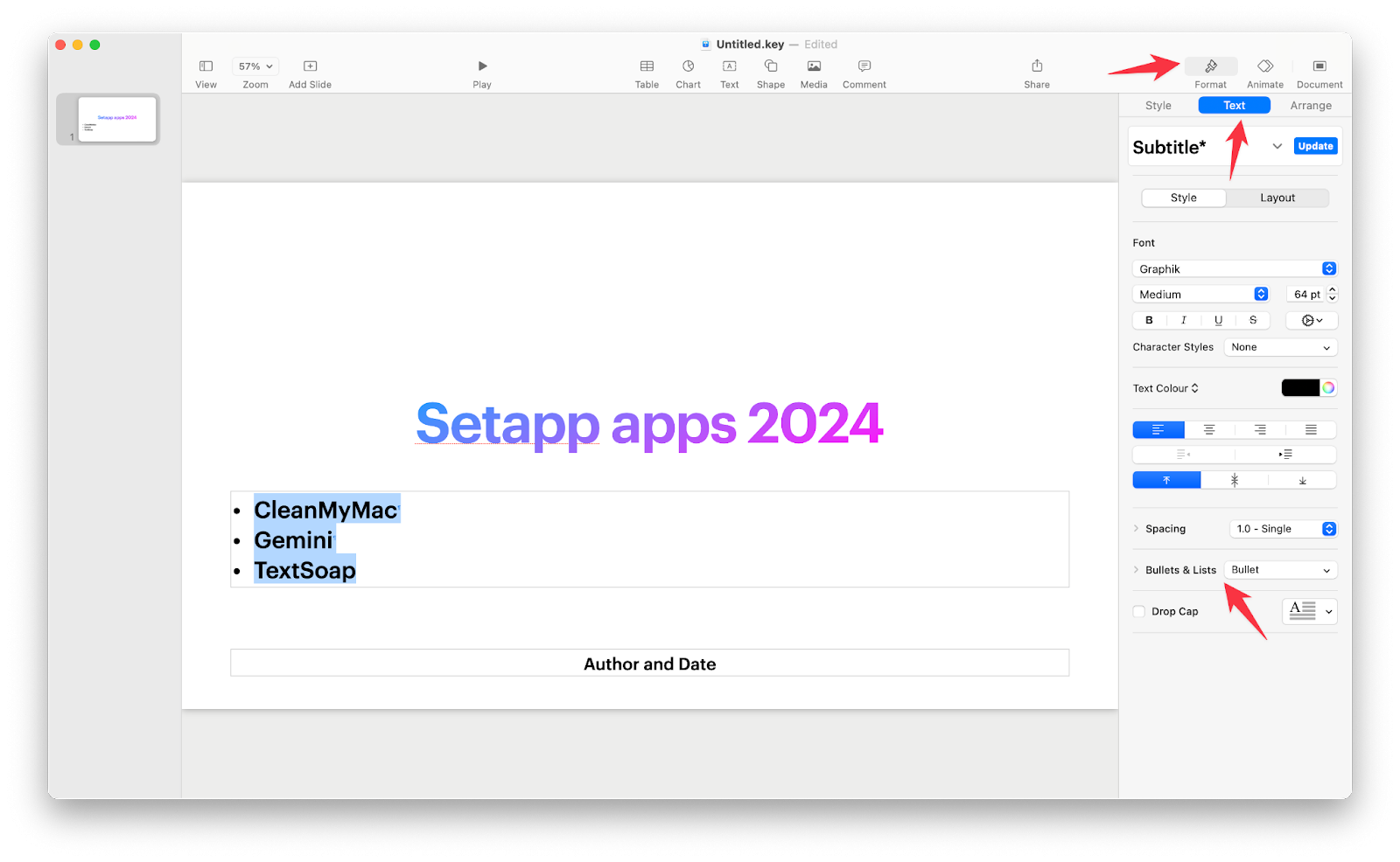 how to type middle dot on mac