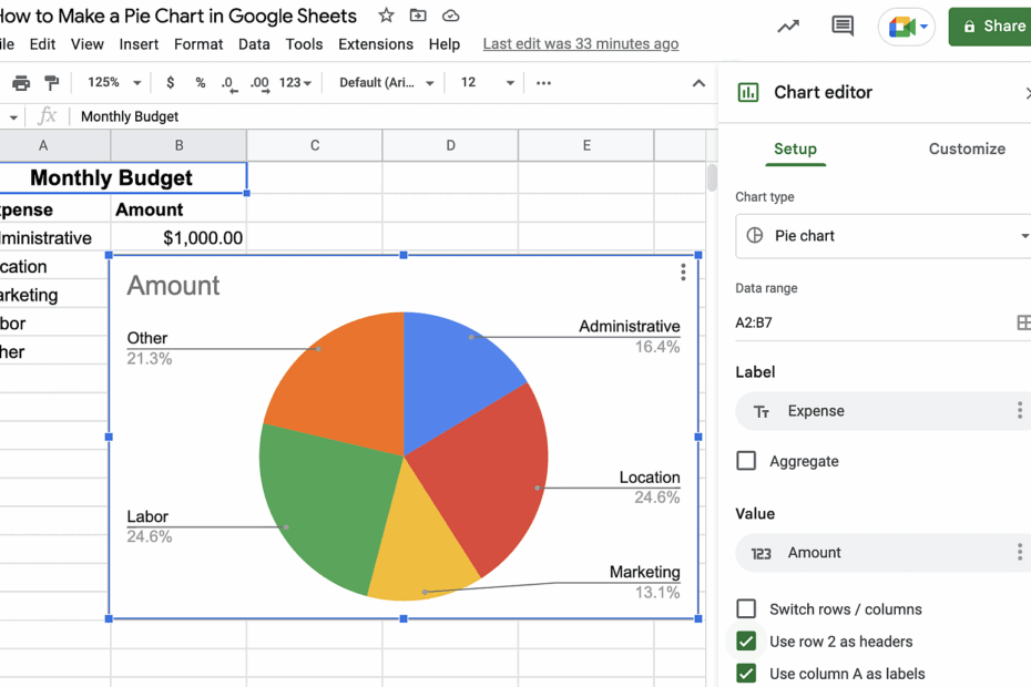 How To Make A Pie Chart In Google Sheets Layer Blog