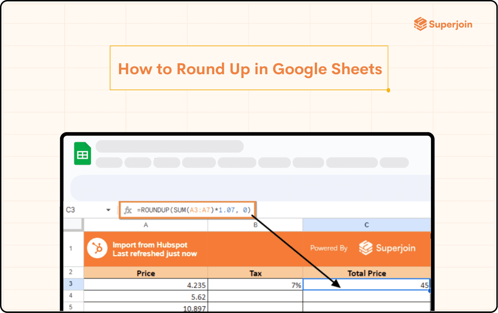 How To Round Up In Google Sheets Superjoin