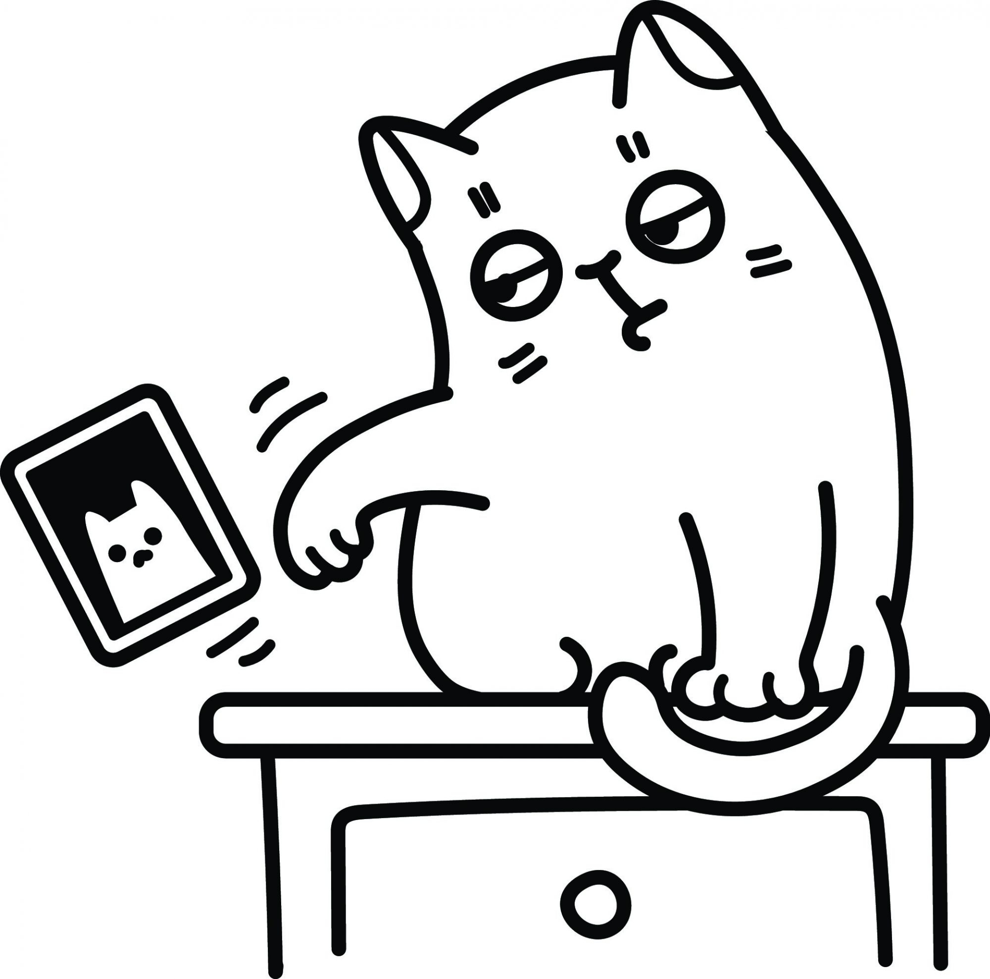 pushing things off drawing