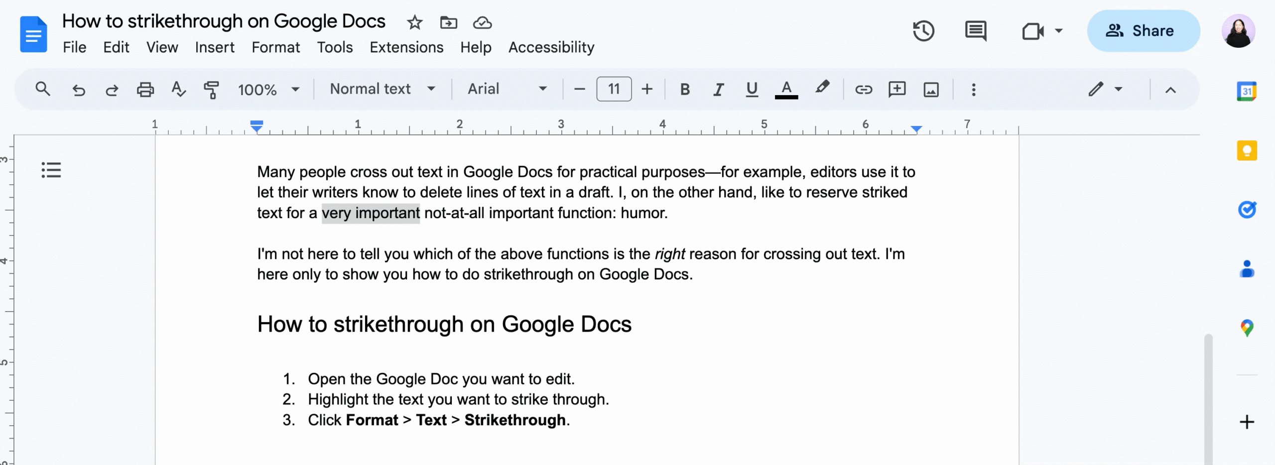 How To Strikethrough On Google Docs Zapier