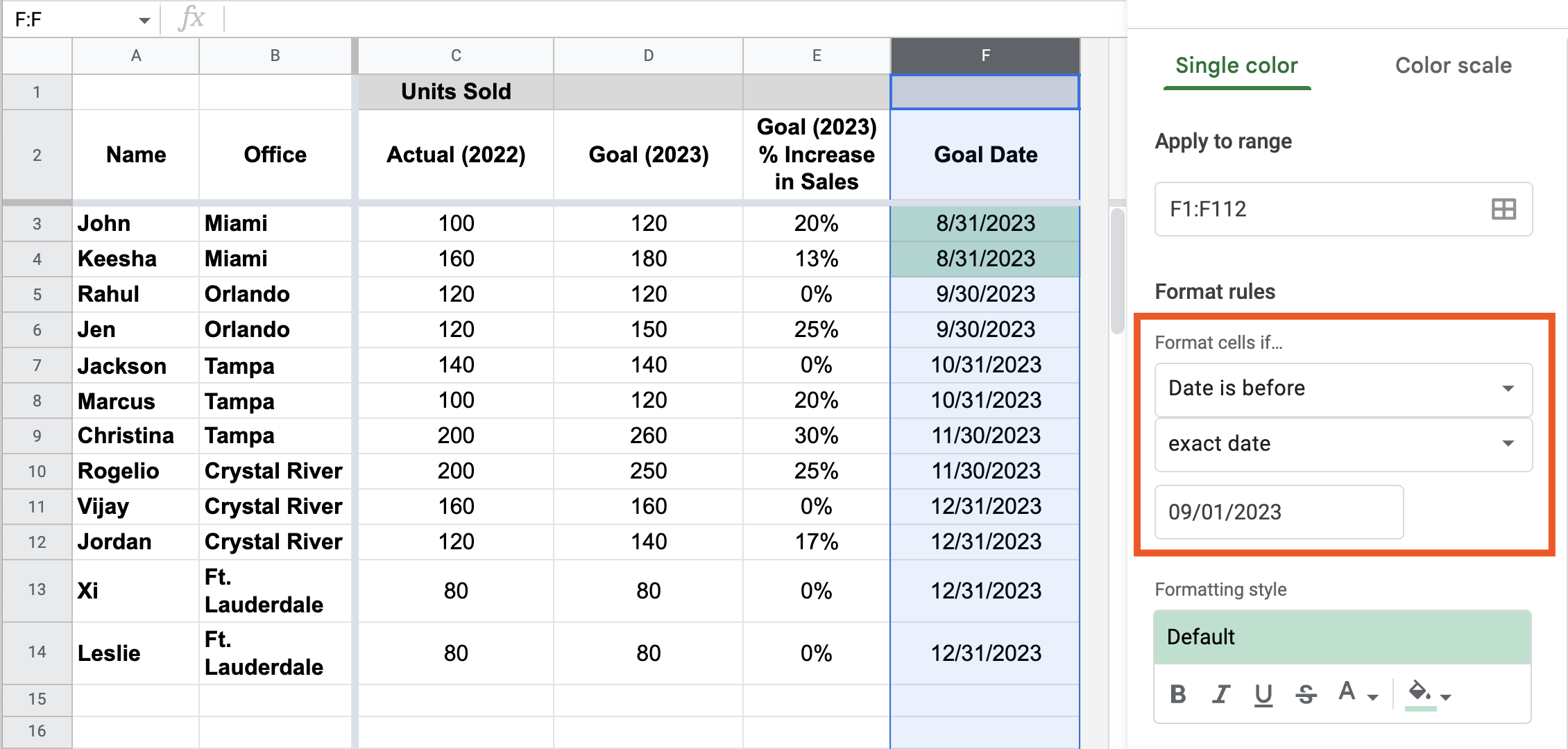 How To Use Conditional Formatting In Google Sheets Zapier