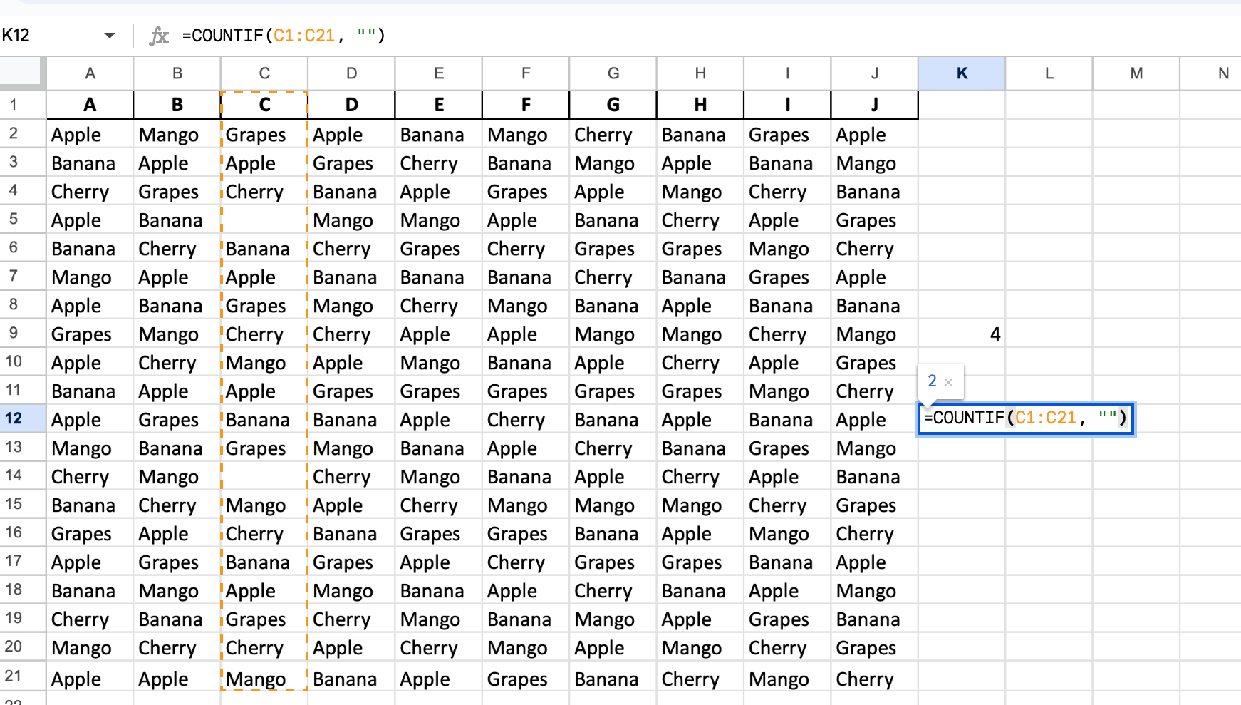 How To Use The COUNTIF Google Sheets Function In 2025
