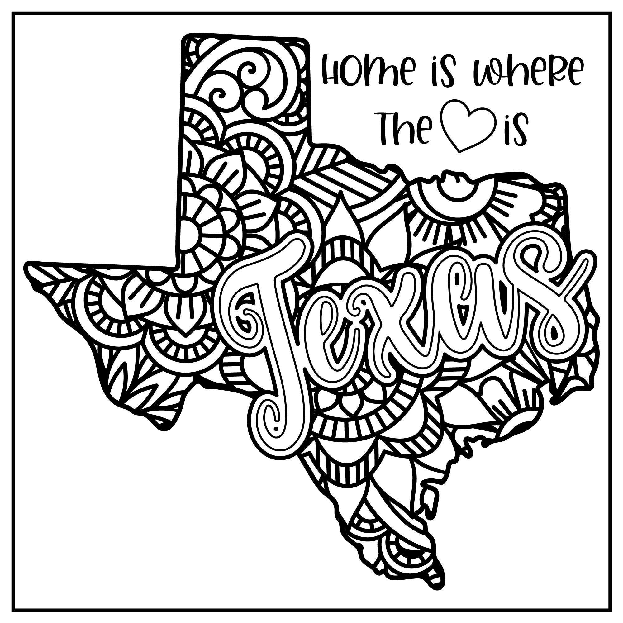 state of texas coloring sheet