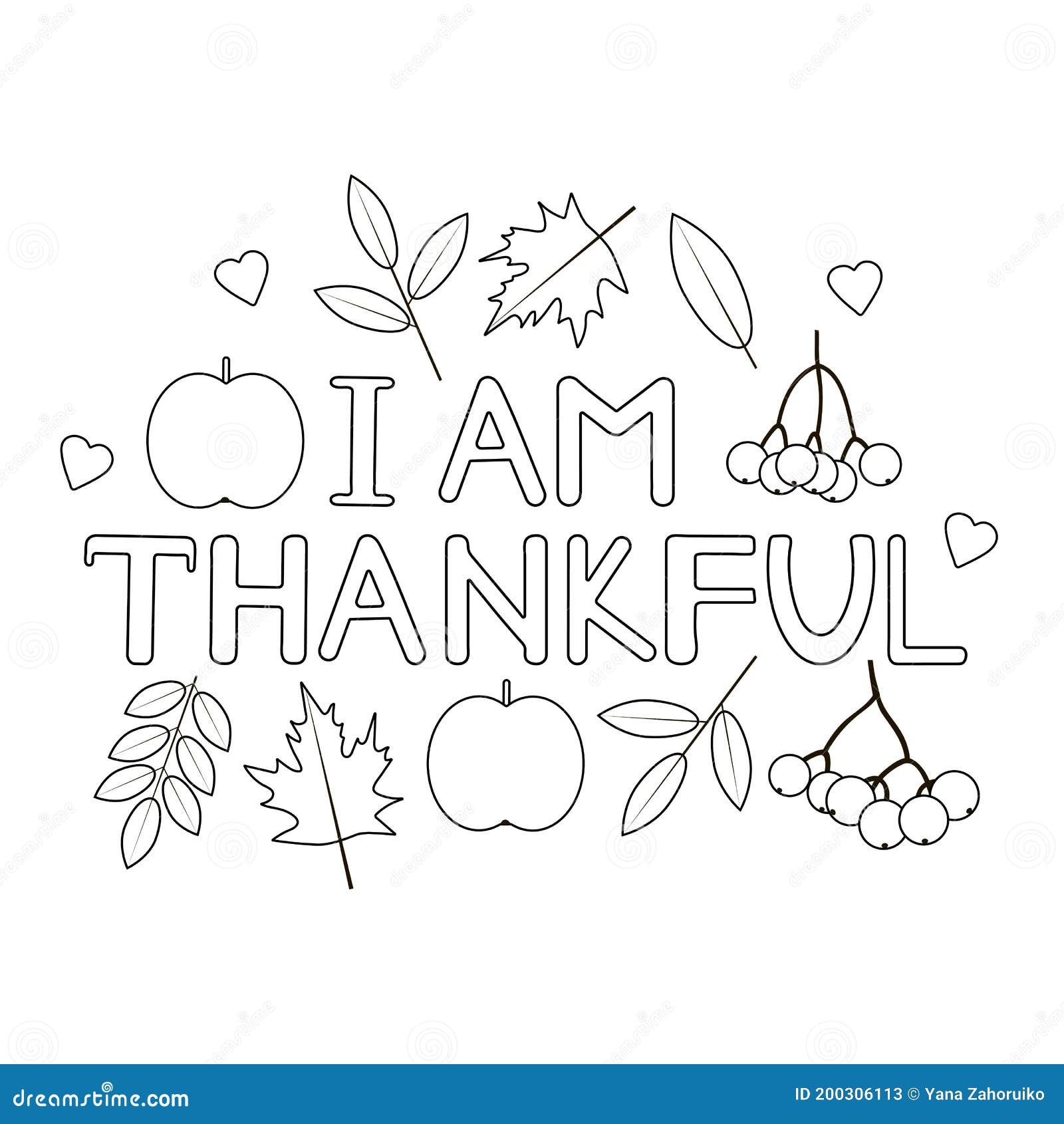 free printable i am thankful for coloring pages