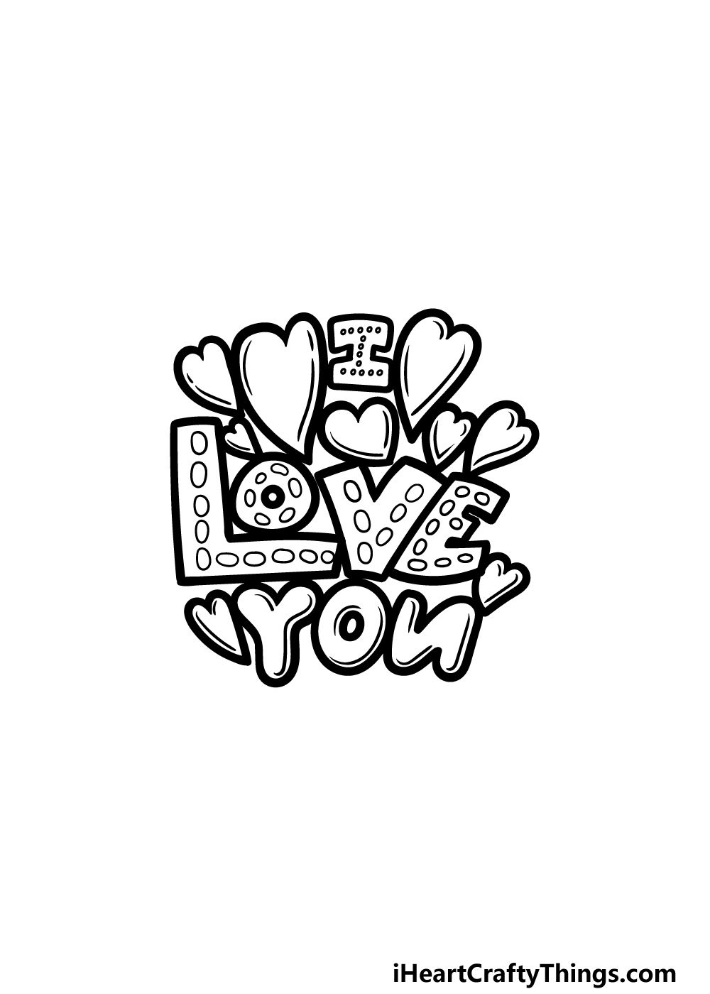 I Love You Drawing How To Draw I Love You Step By Step