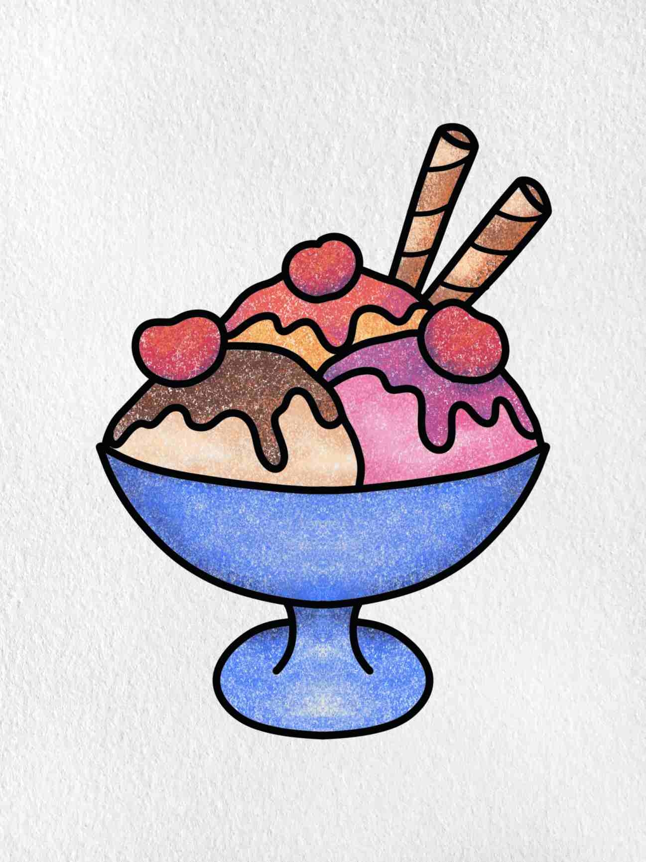 Ice Cream Sundae Drawing HelloArtsy
