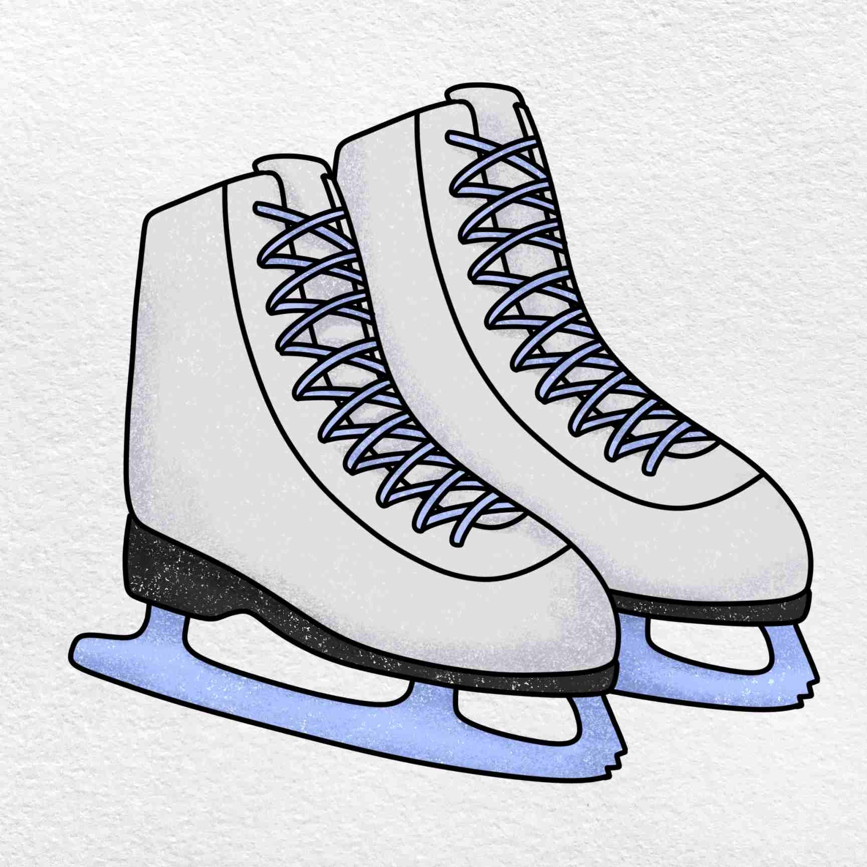 Ice Skate Drawing easy HelloArtsy