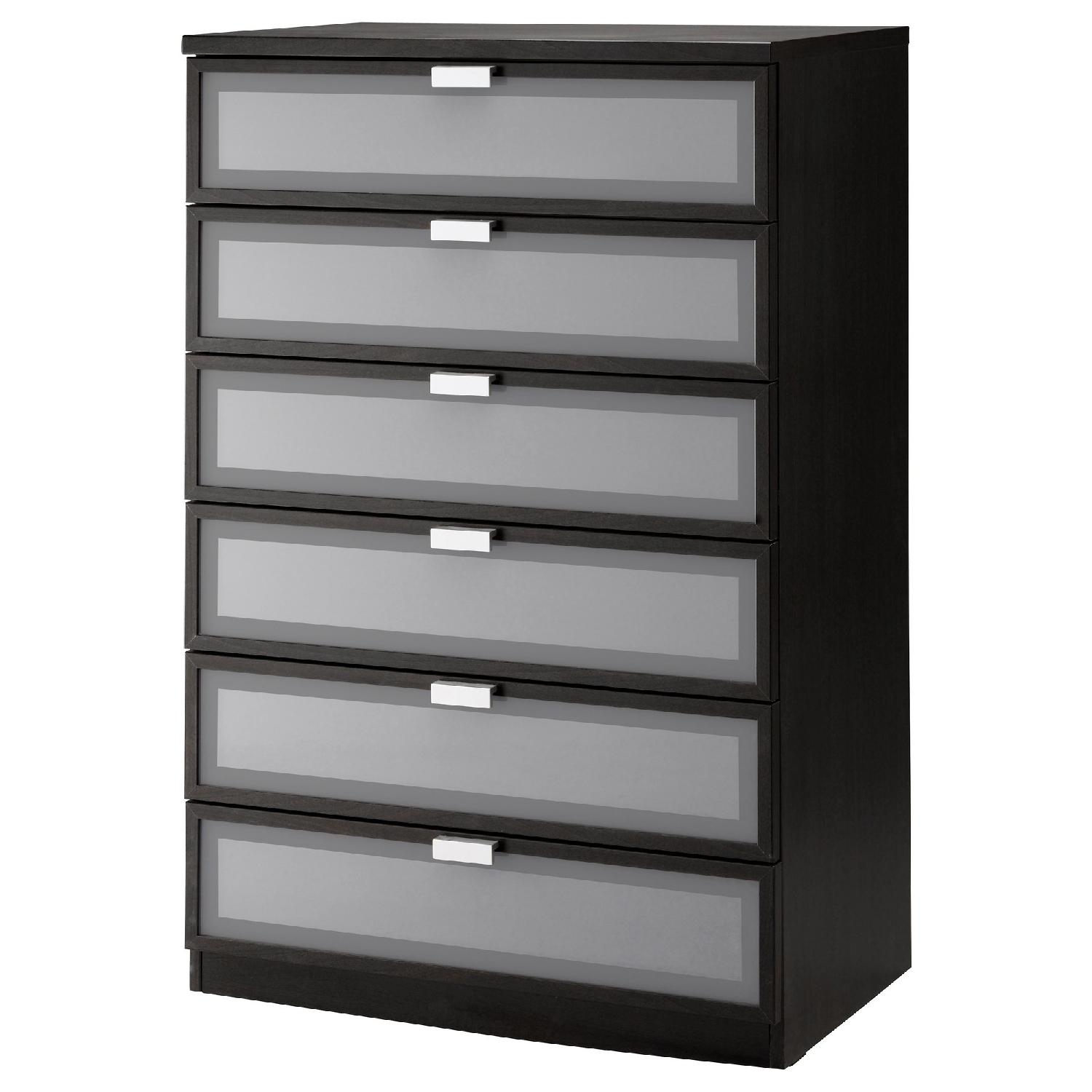 Ikea Frosted Glass 6 Drawer Dresser