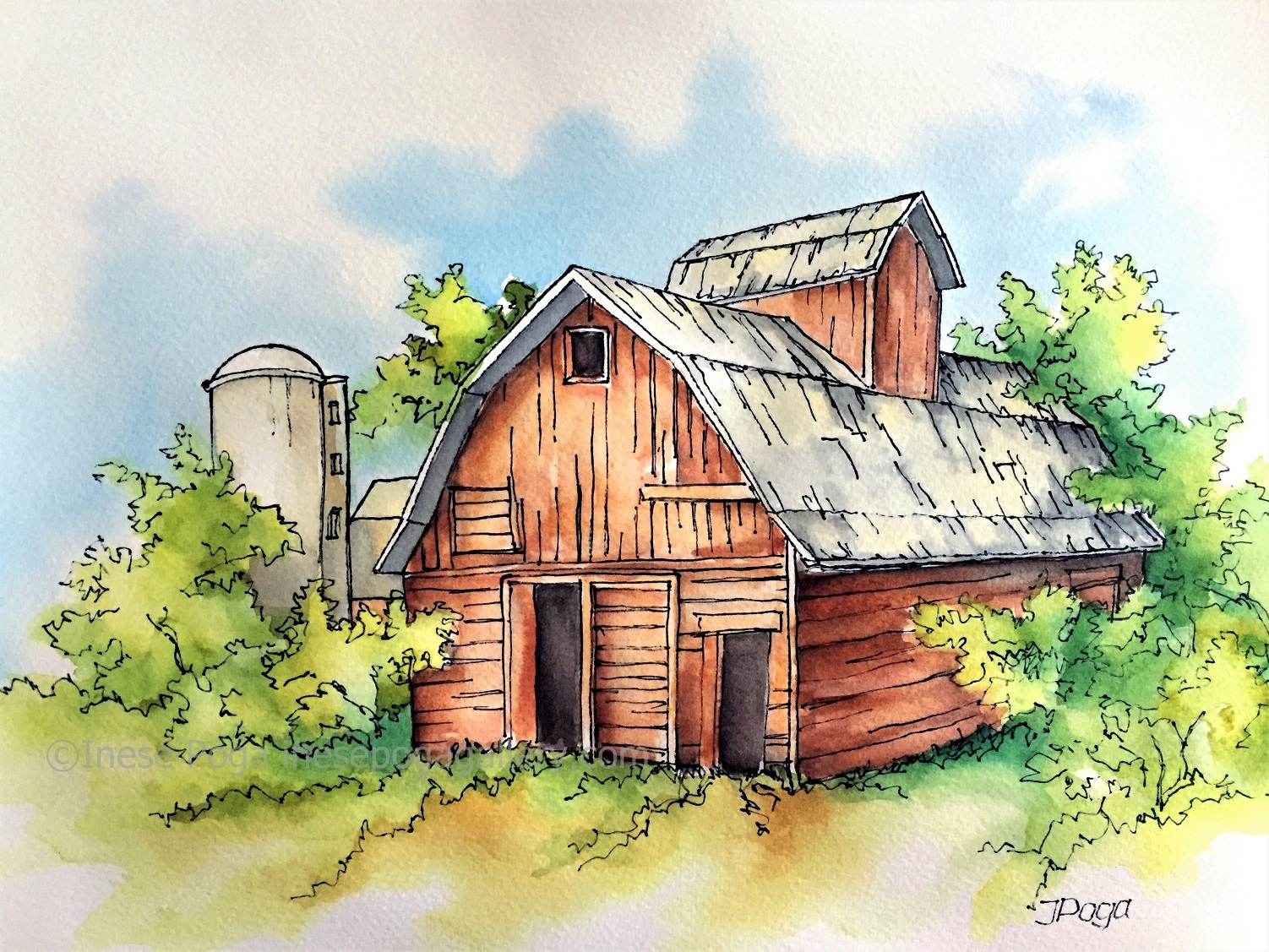Illustration Or Sketch Use Pen And Watercolor For Best Results