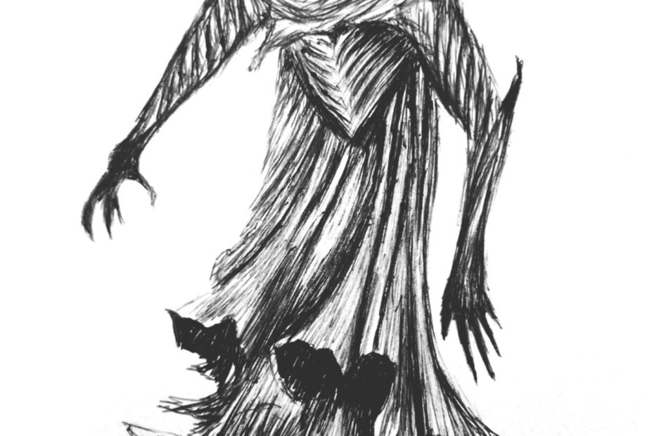 Ink Drawing Of A Dark Demon June Daily Drawing Challenge