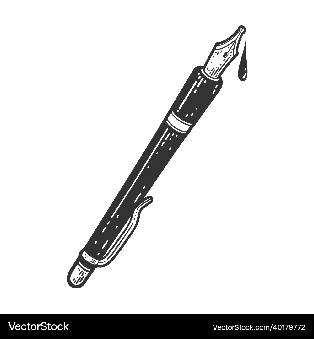 Ink Pen Sketch Royalty Free Vector Image VectorStock