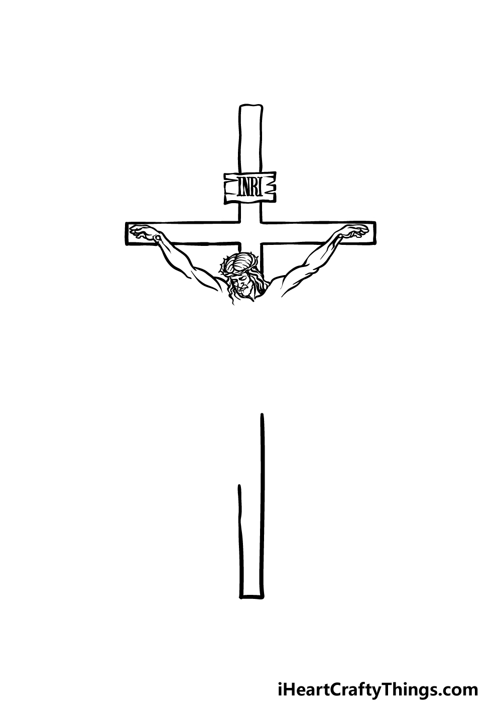 Jesus On The Cross Drawing How To Draw Jesus On The Cross Step By Step