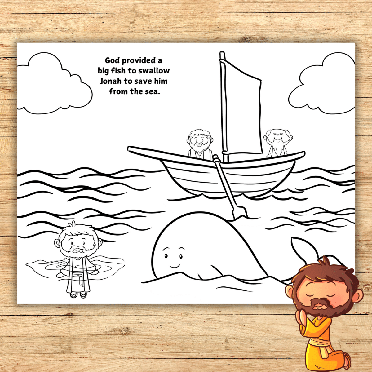 free printable jonah coloring page
