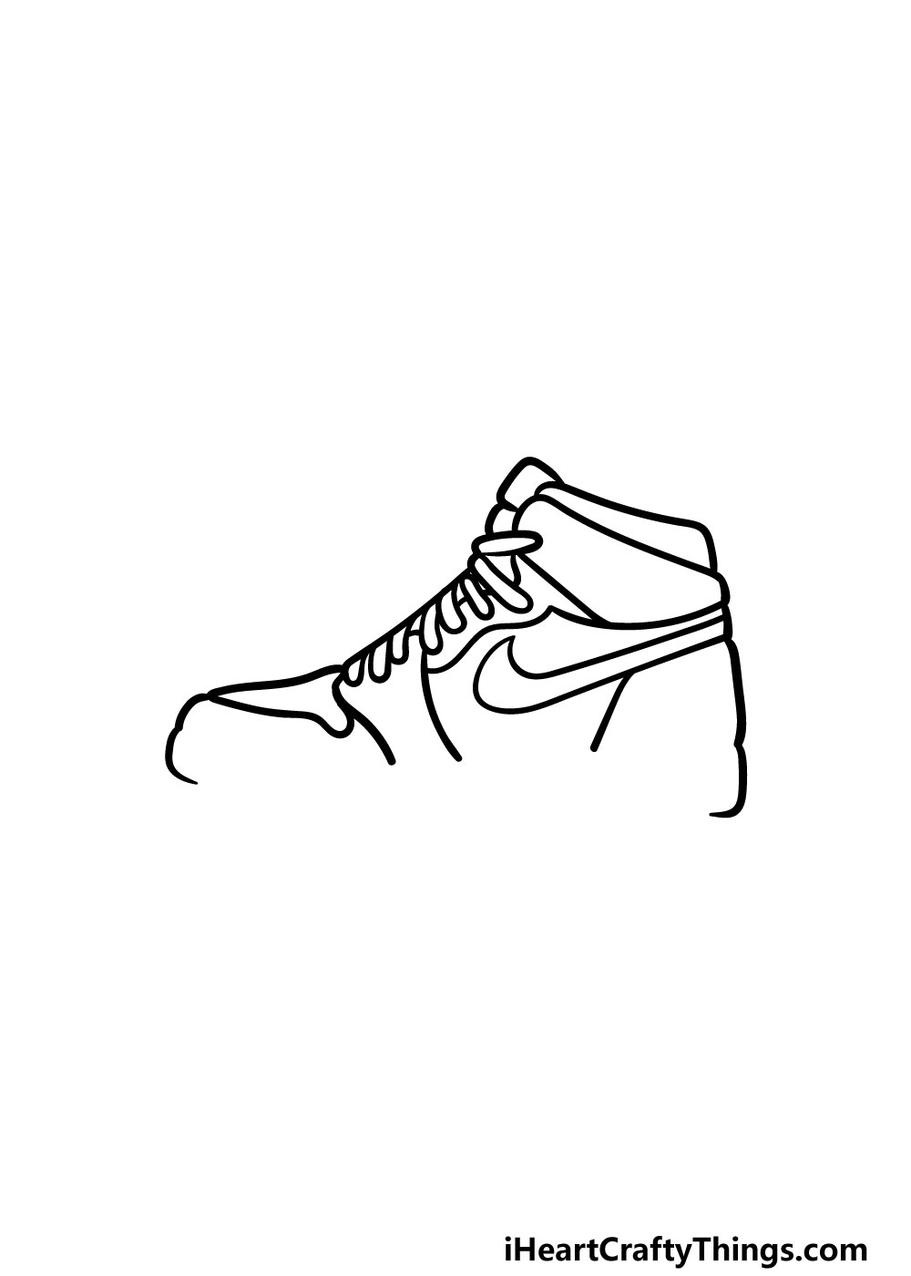 Jordan Shoe Drawing How To Draw Jordan Shoe Step By Step