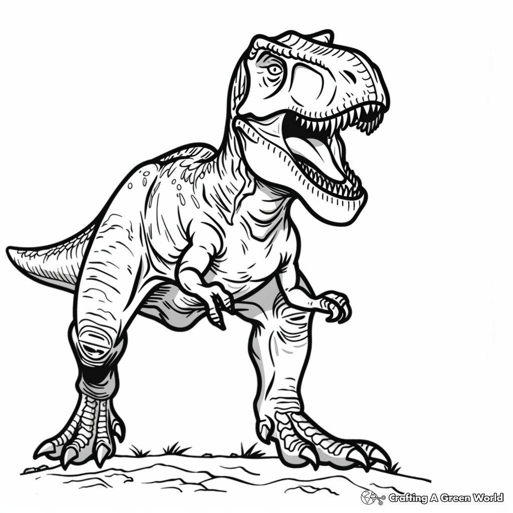 t rex coloring sheet printable