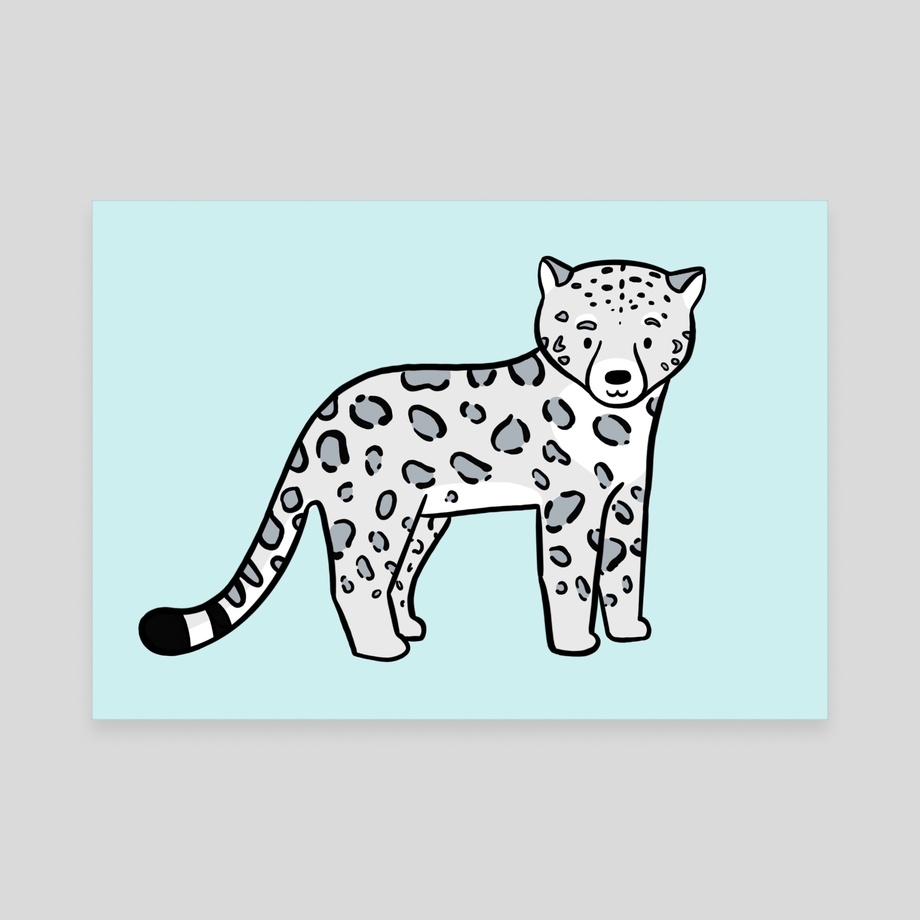 drawing a snow leopard