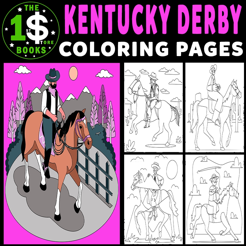 free printable kentucky derby coloring pages