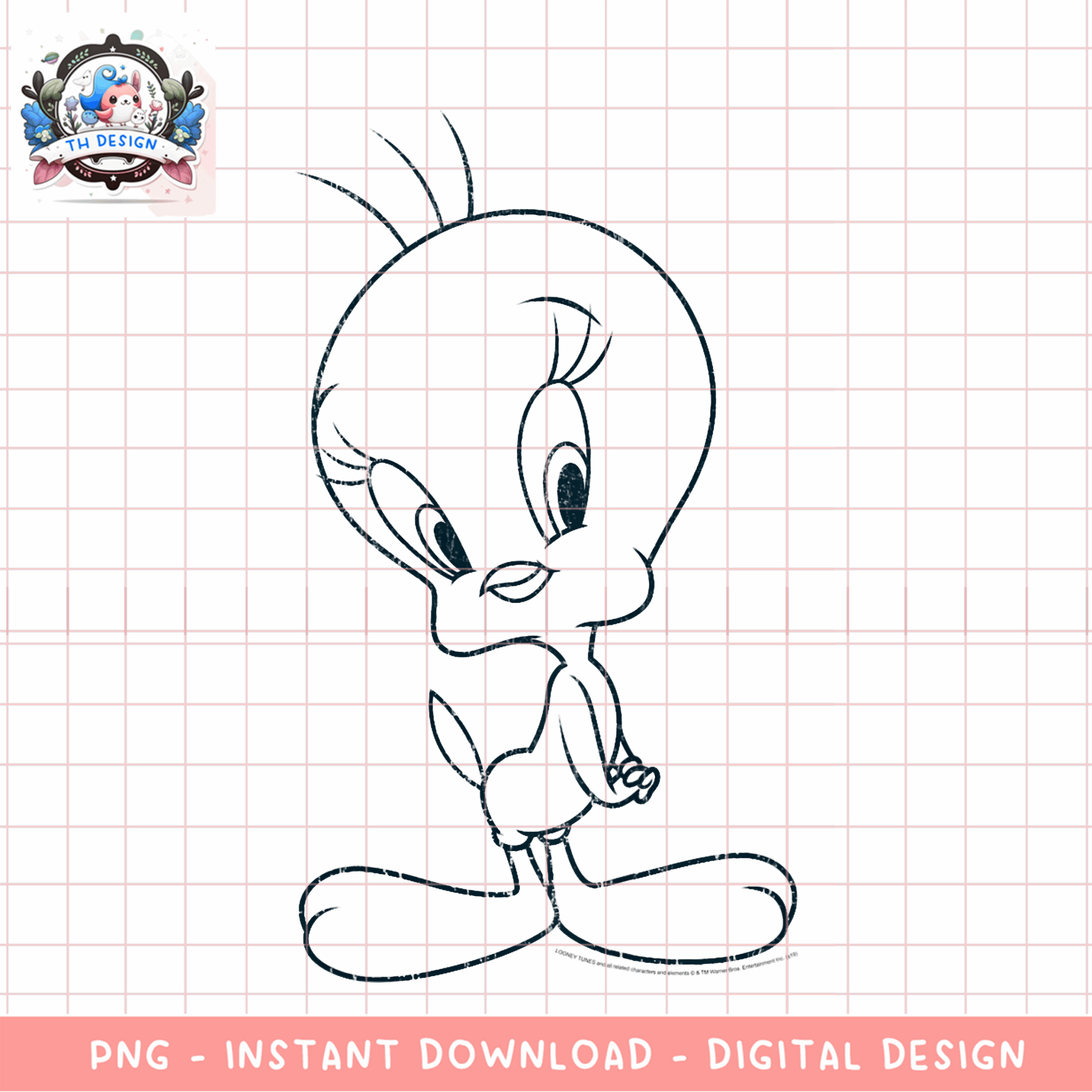 tweety bird outline