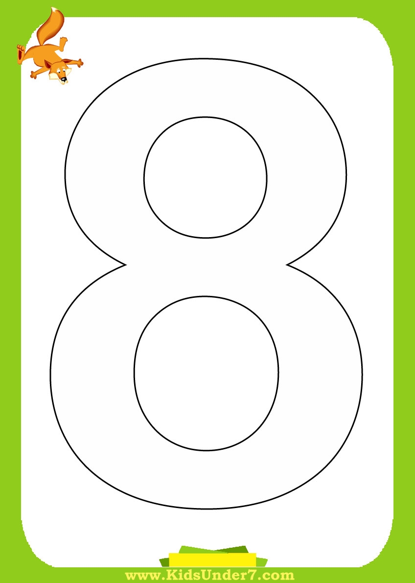 Kids Under 7 Number Coloring Pages 1 10