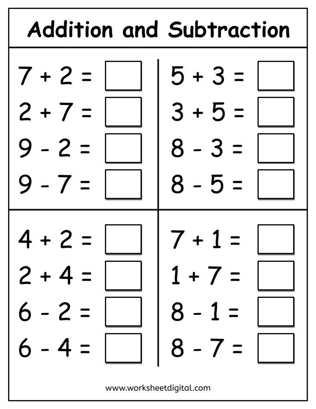 math worksheets grade 1