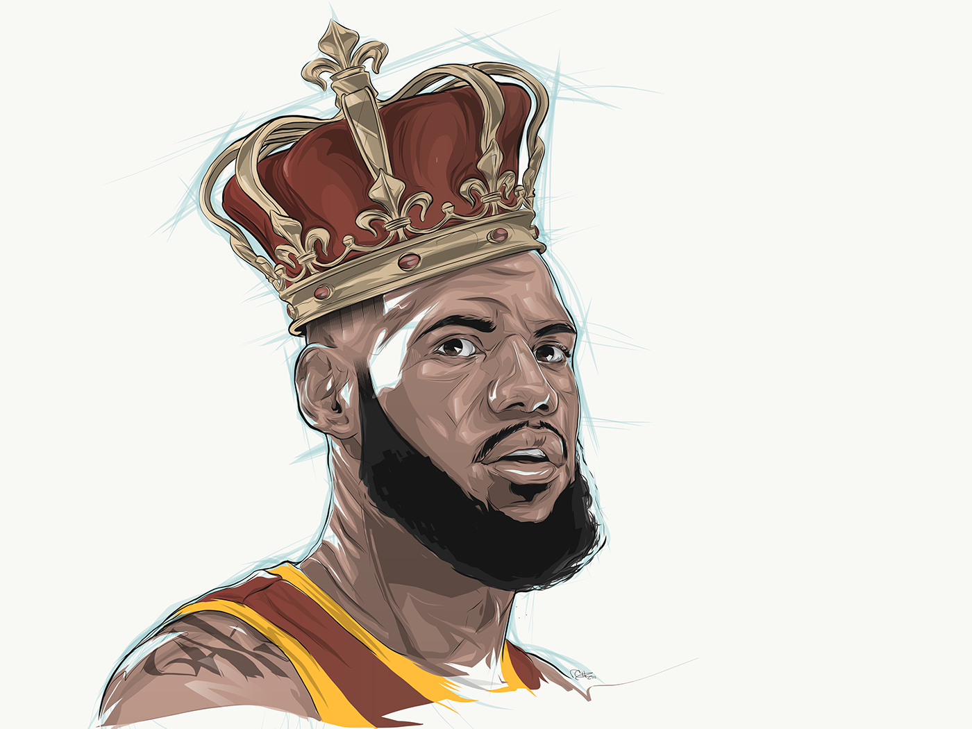 King LeBron ESPN Animated Time Lapse Illustration Behance