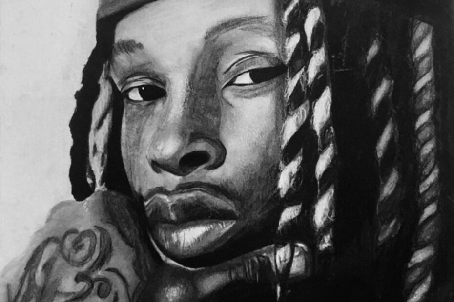 King Von Charcoal Drawing 10x12 2024 drawing art Depop