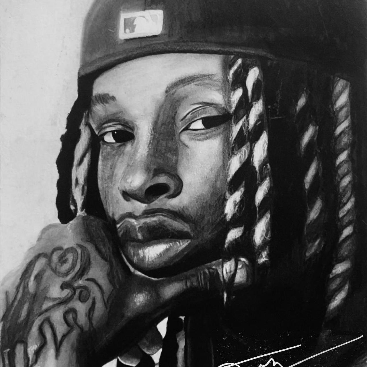 King Von Charcoal Drawing 10x12 2024 drawing art Depop