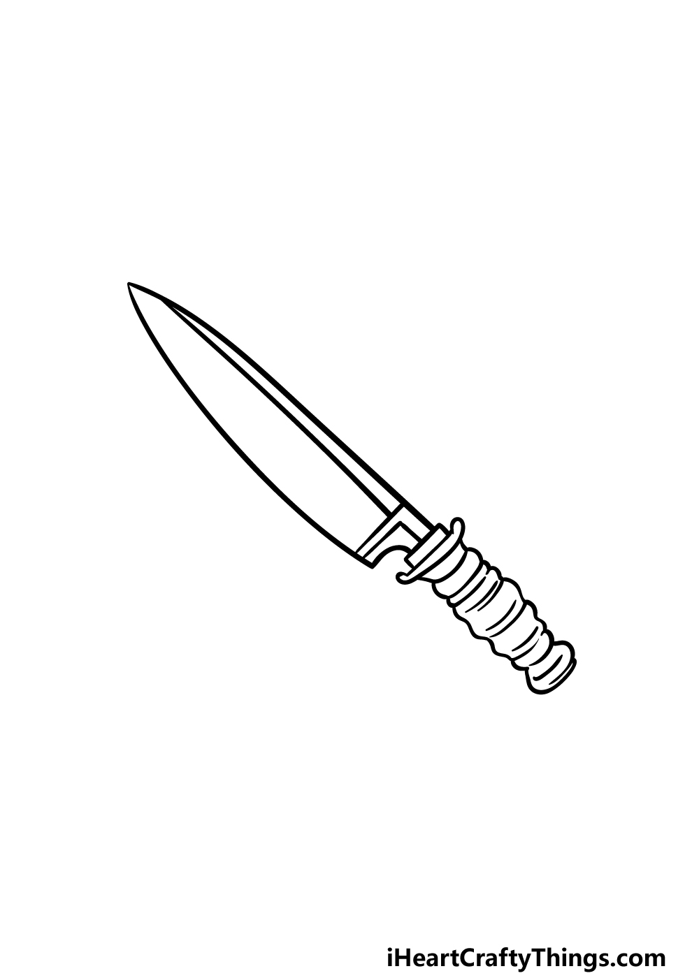 Knife Drawing How To Draw A Knife Step By Step
