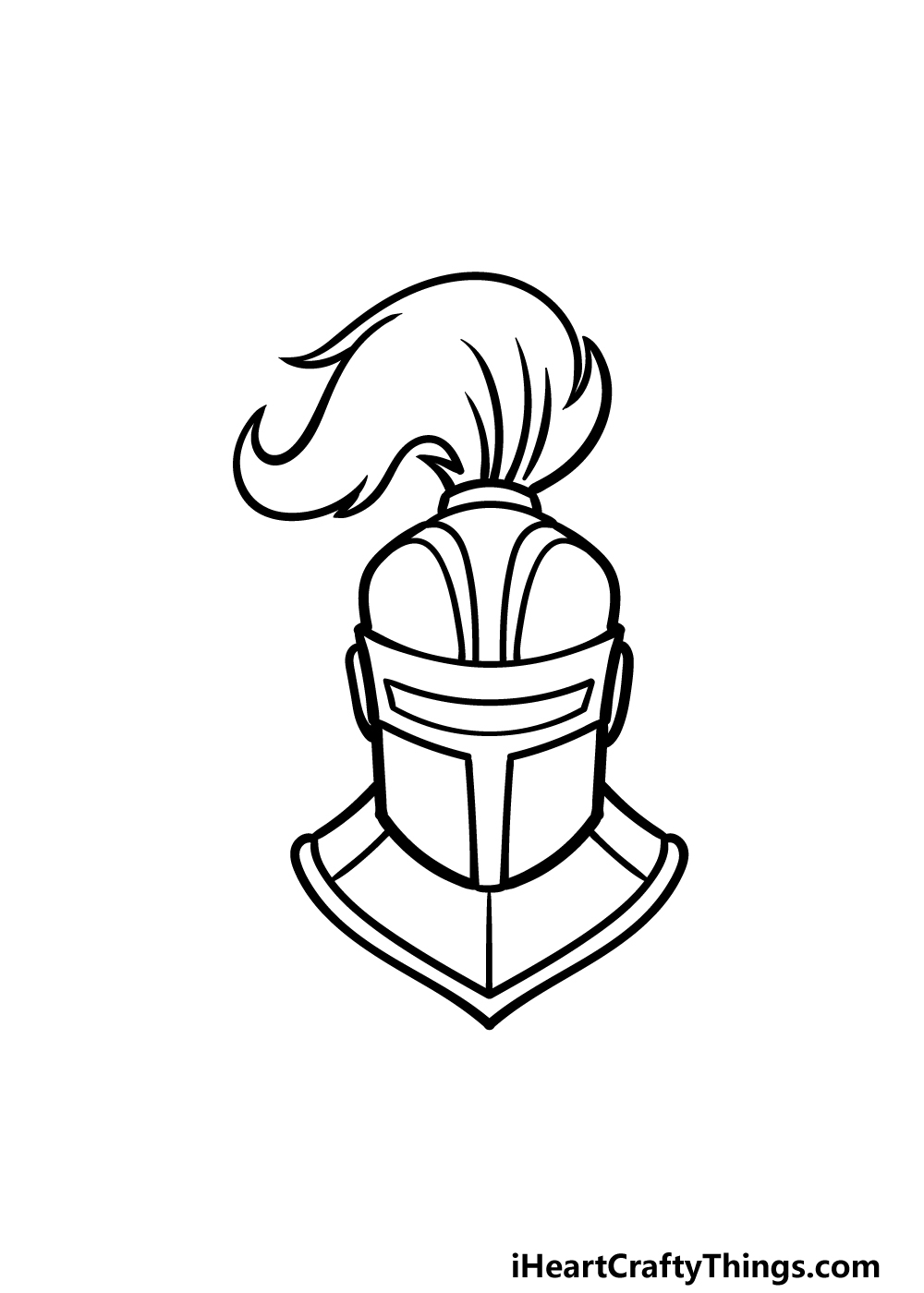 Knights Helmet Drawing How To Draw A Knight s Helmet Step By Step