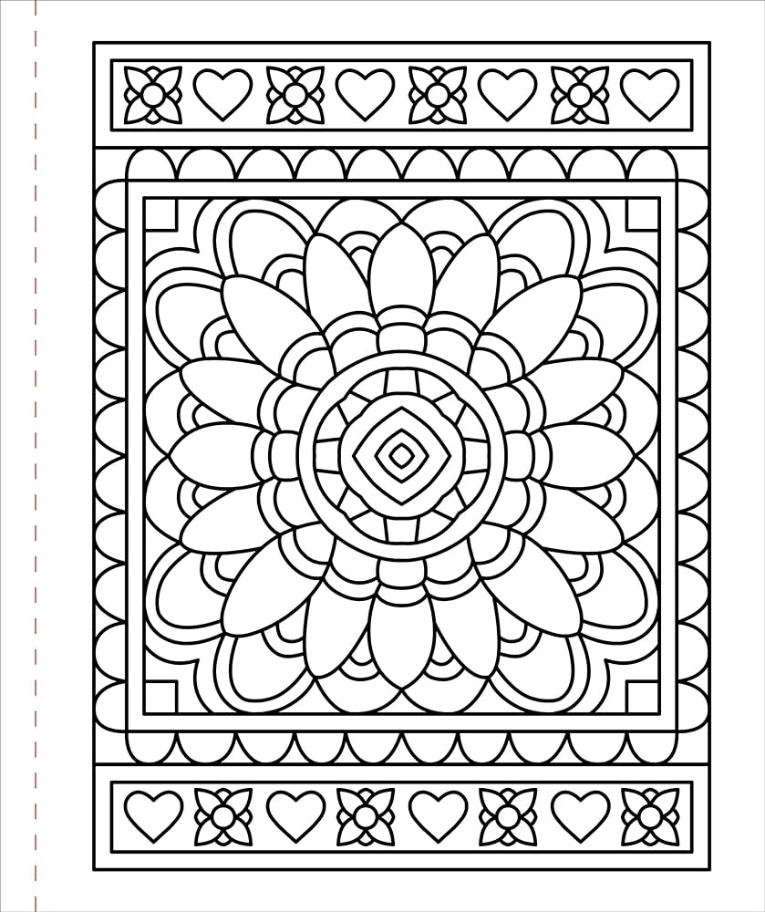 simple colouring pages for adults