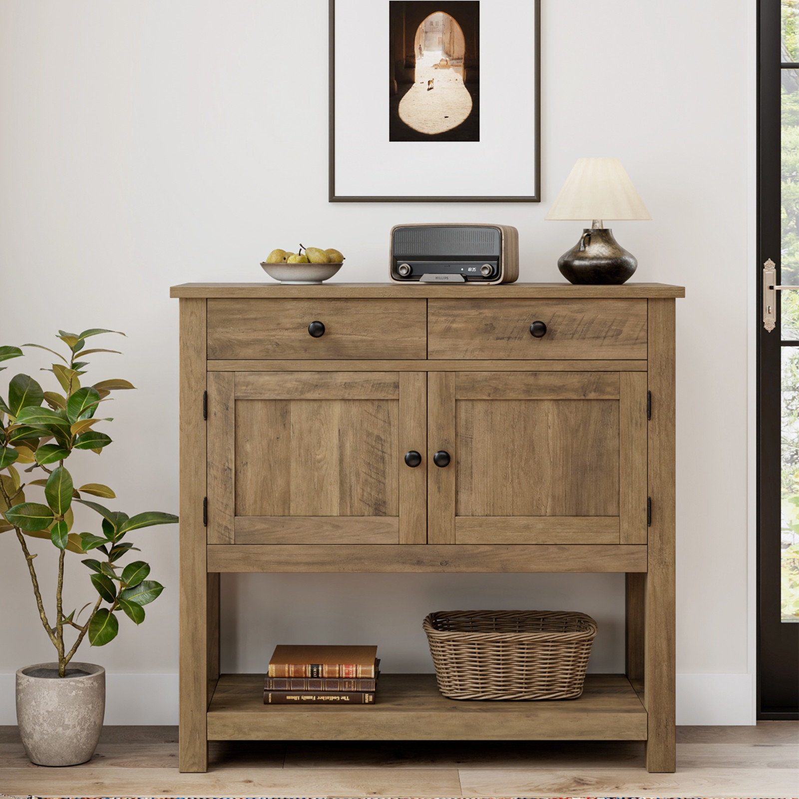 Latiasha 35 4 Console Table With Drawers And Cabinet