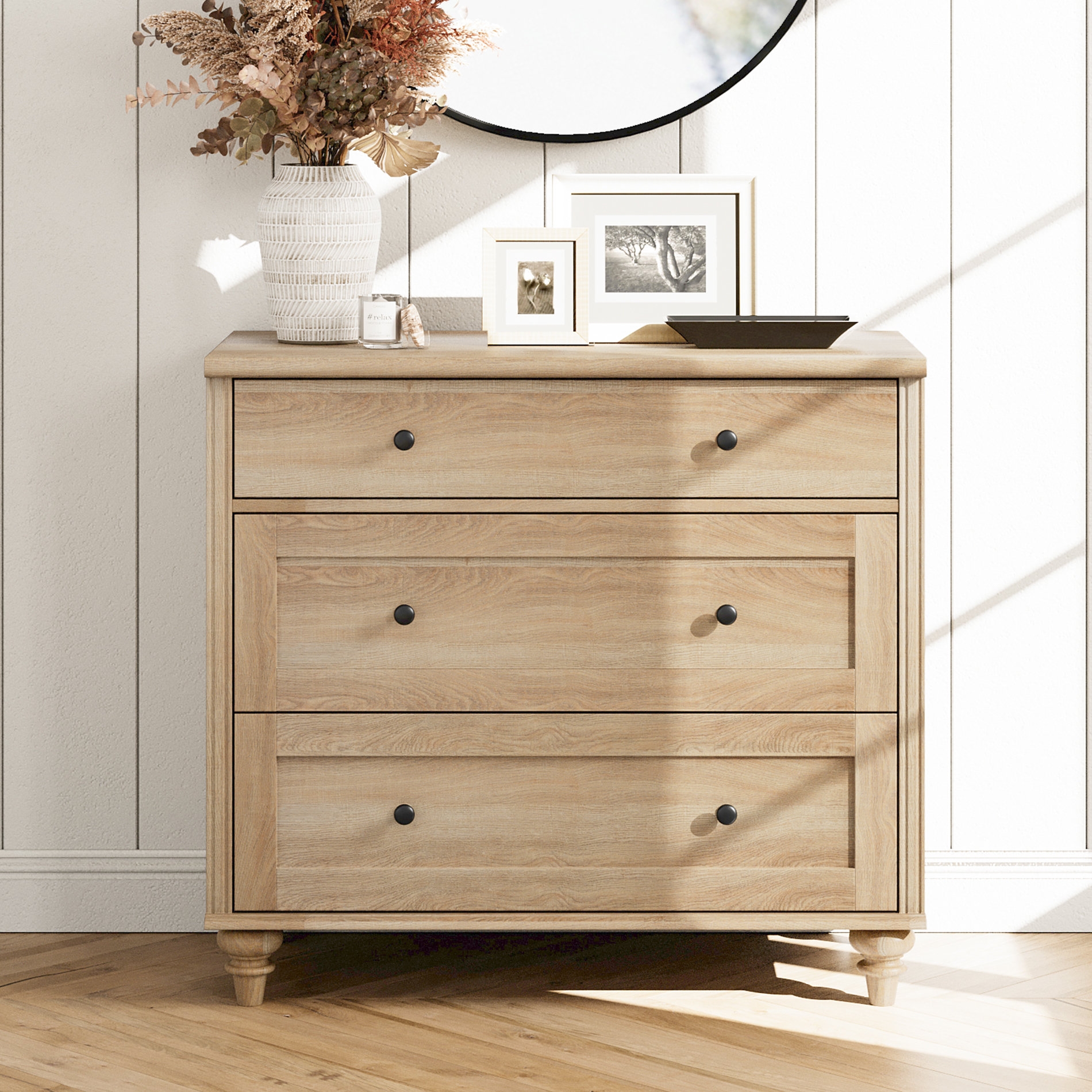 small three drawer dresser