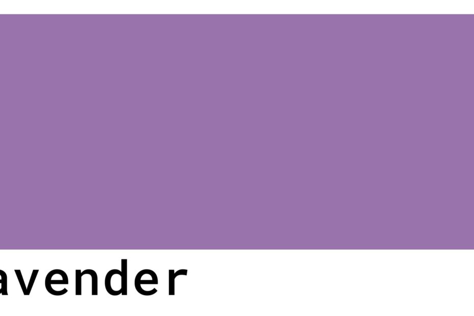 Lavender Color Codes The Hex RGB And CMYK Values That You Need