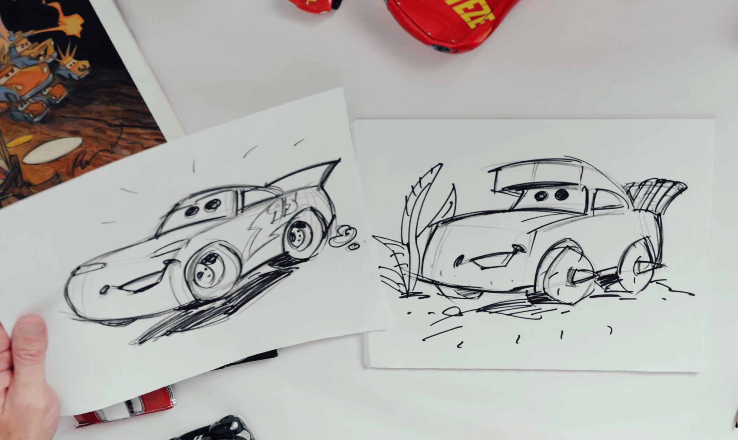 Learn How To Draw Cave Lightning McQueen From Cars On The Road With Steve Purcell Pixar Post