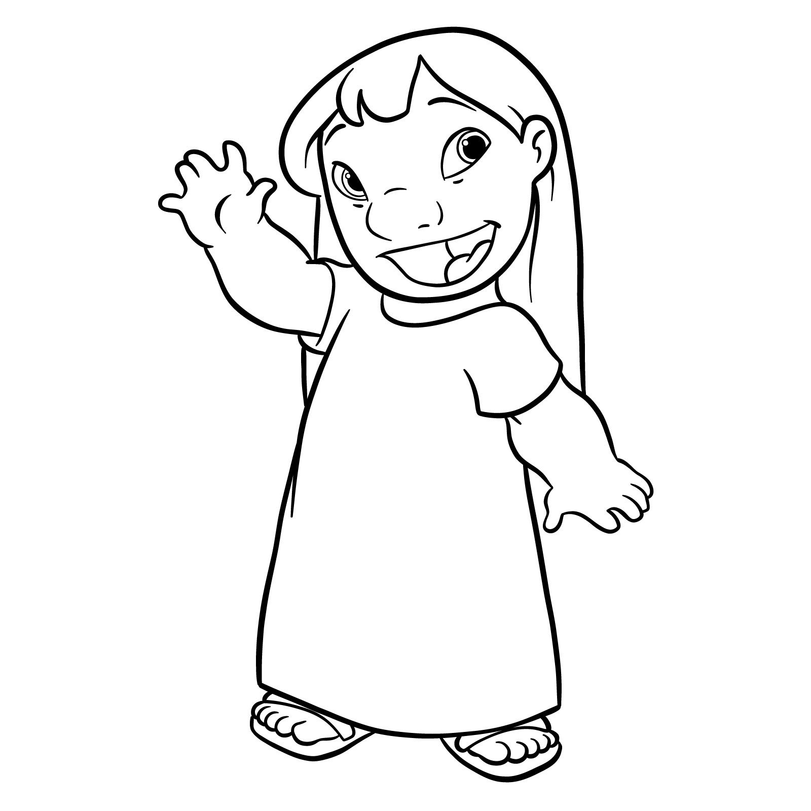 Learn How To Draw Lilo From Lilo U0026 Stitch Step by Step