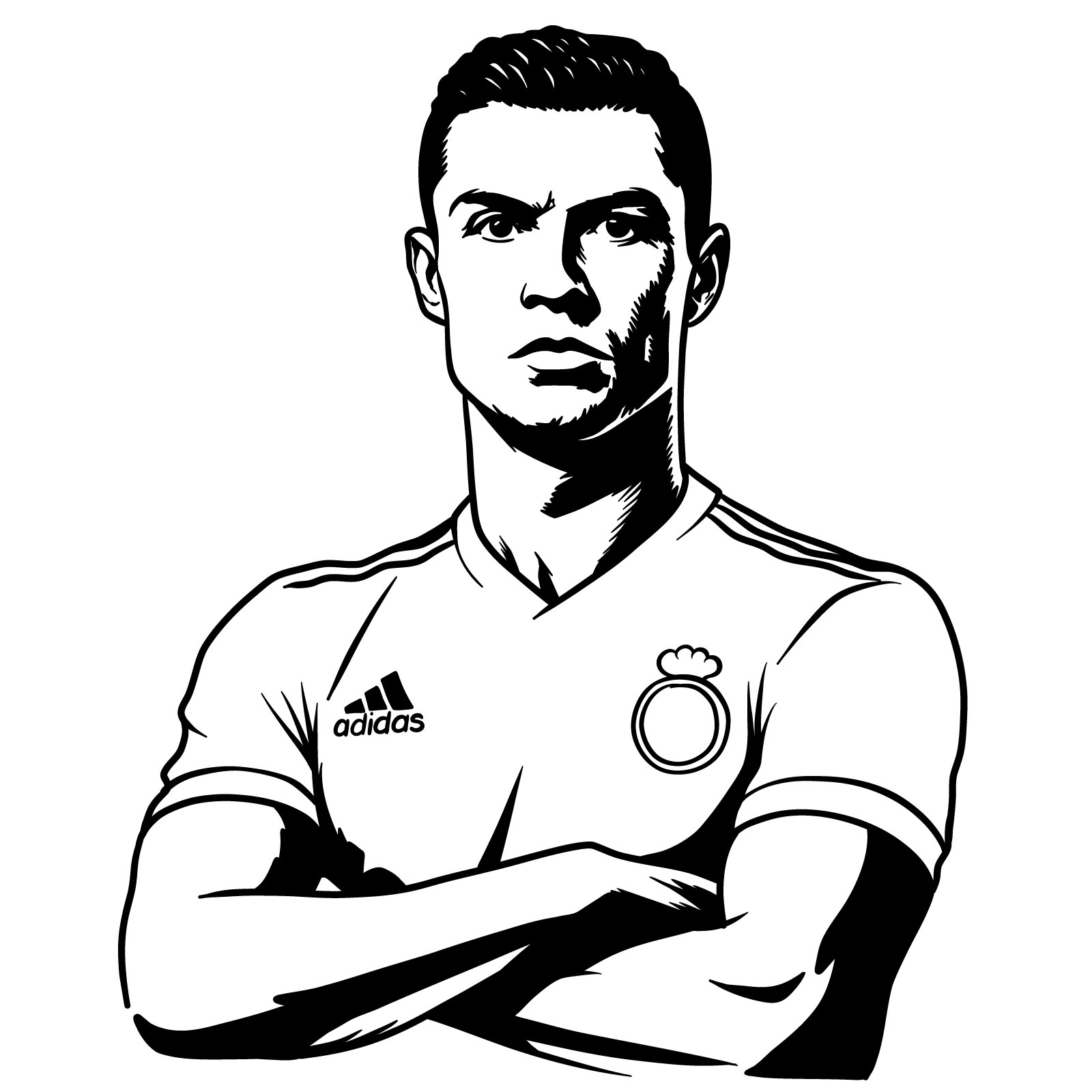 Learn How To Draw Ronaldo Simplified Portrait Style