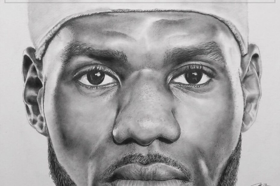 LeBron James Pencil Drawing Print 11