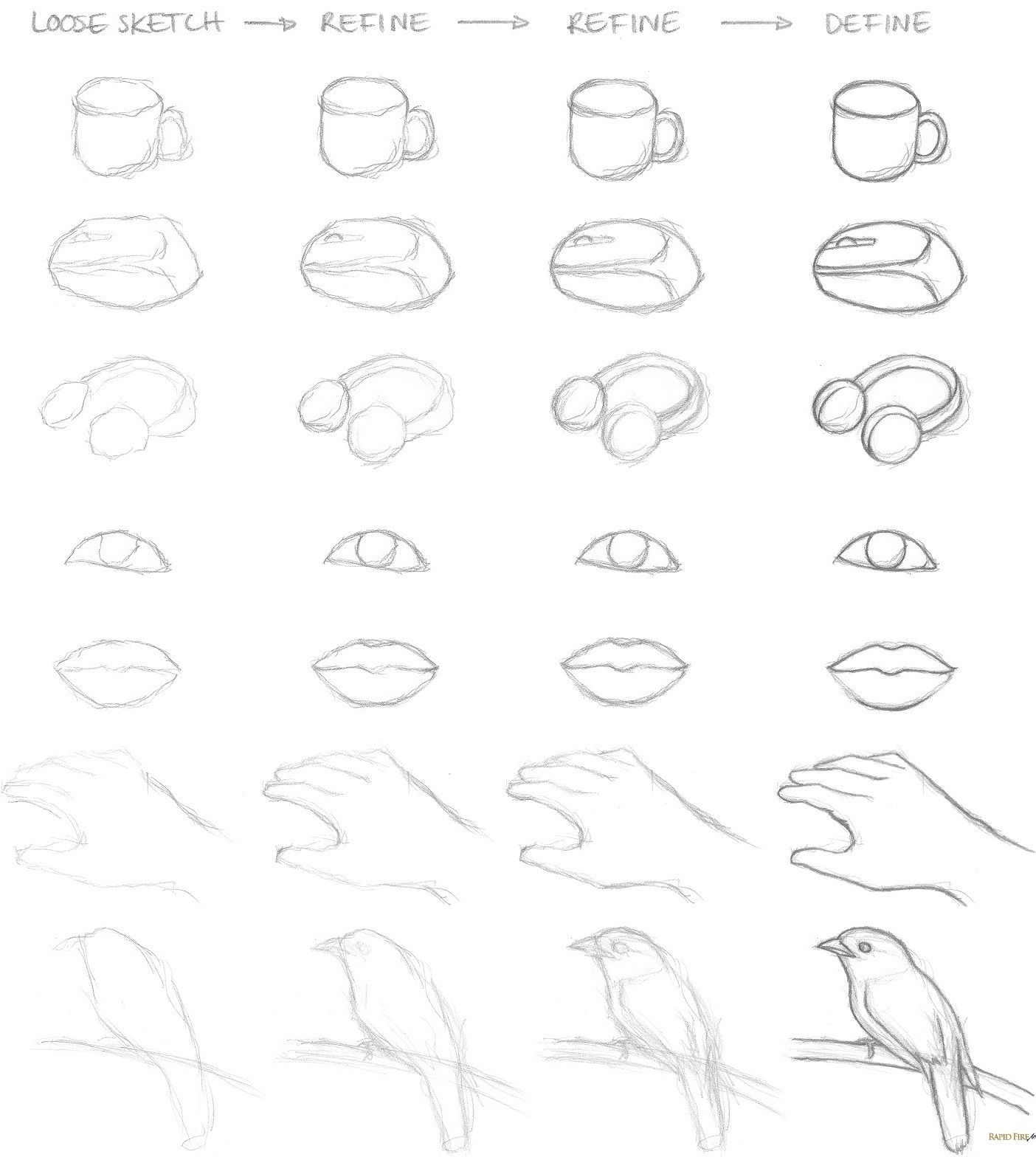 Lesson 1 How To Sketch RapidFireArt