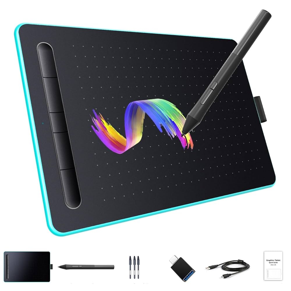 LetSketch Graphics Drawing Tablet 8 26 5 5 Inches Ergonomic 8192 Levels Battery Free Stylus Pen Tablet 5 Customized Shortcut Keys Compatible With Windows Mac OS Android For Teachers Students Creators Buy Online At Best Price In UAE 