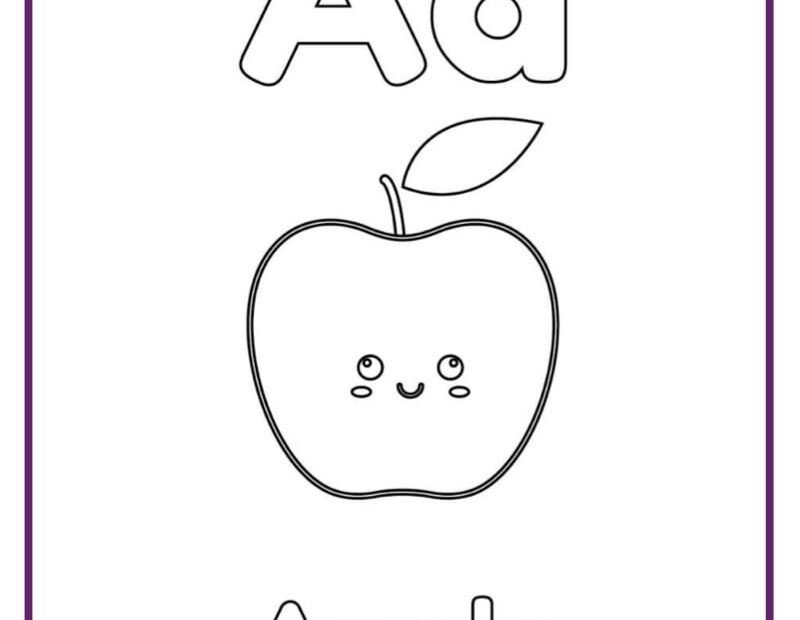 Letter A Coloring Pages