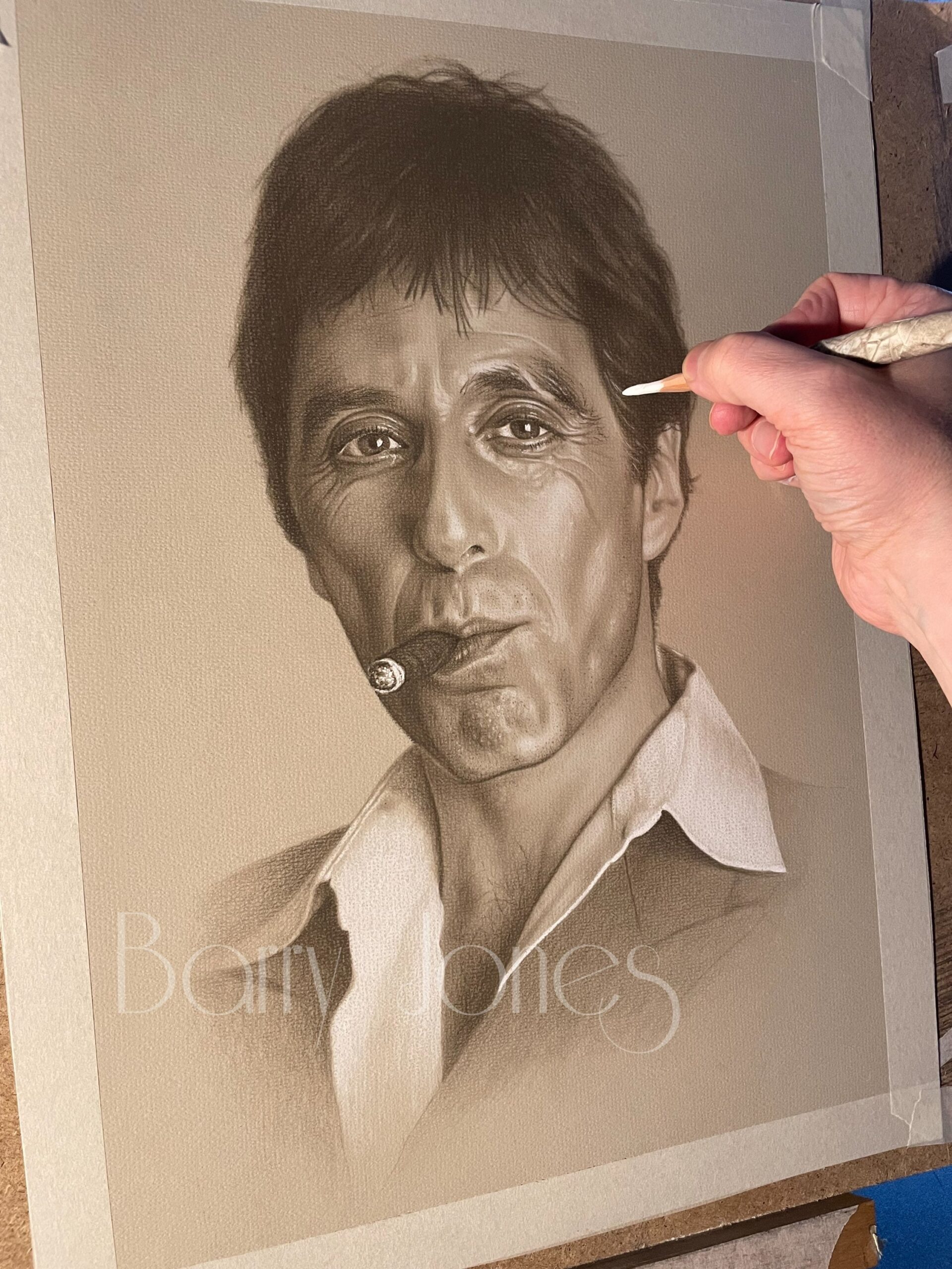 Limited Print Taken From My Original Pastel Drawing Of Tony Montana From Scarface Etsy