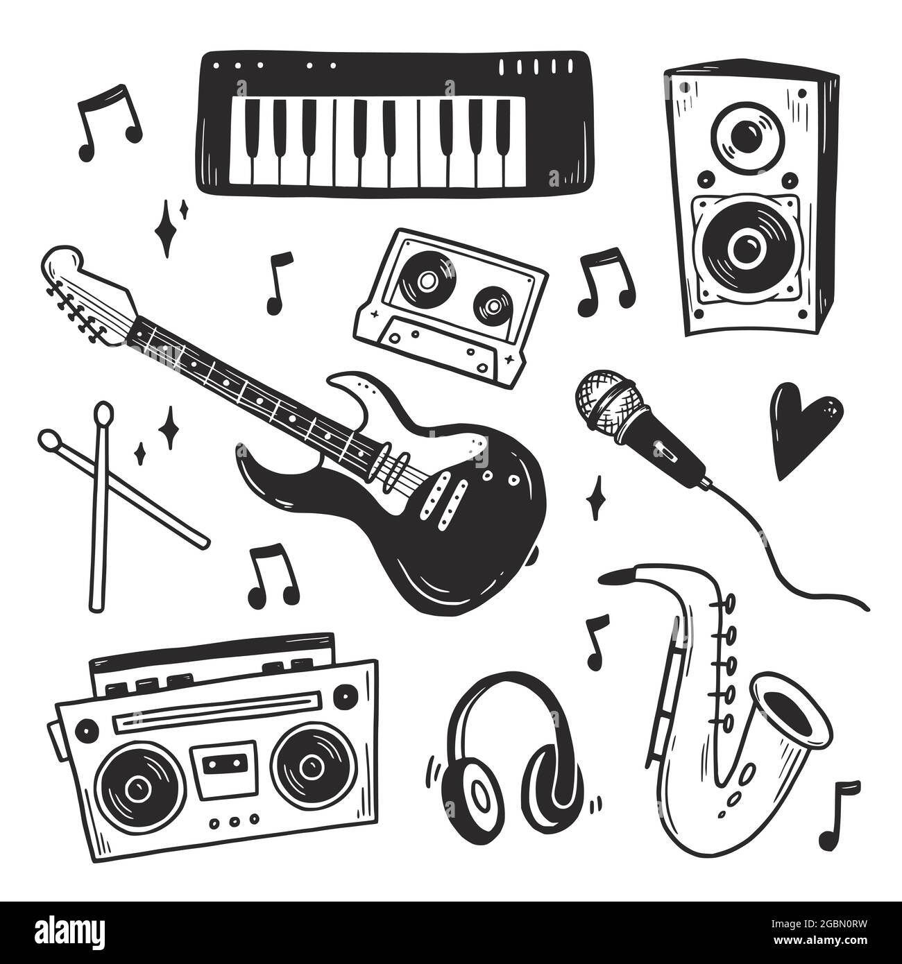 Line Drawing Sketch Music Hi res Stock Photography And Images Alamy
