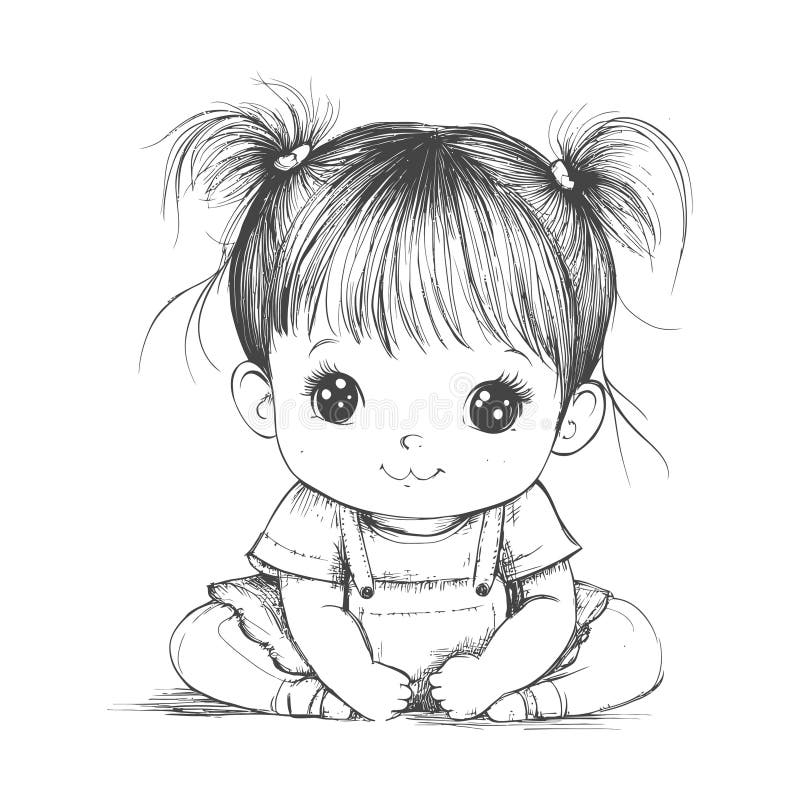 Little Girl Sitting Sketch Stock Illustrations 1 736 Little Girl Sitting Sketch Stock Illustrations Vectors U0026 Clipart Dreamstime