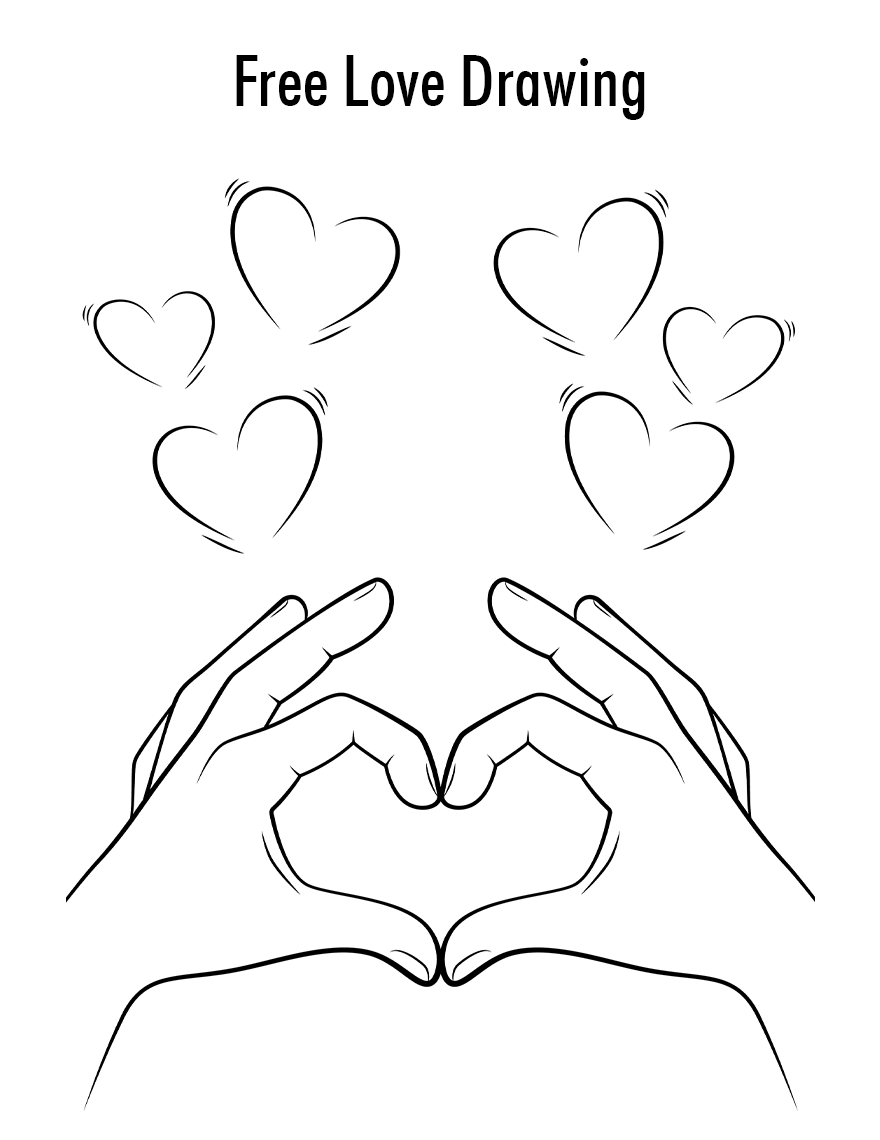 Love Drawing In EPS Illustrator JPG PNG PSD SVG PDF 