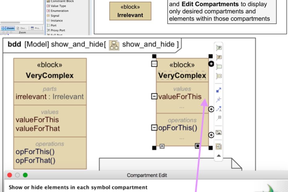 MagicDraw Cameo You And Can Choose Which Features Element