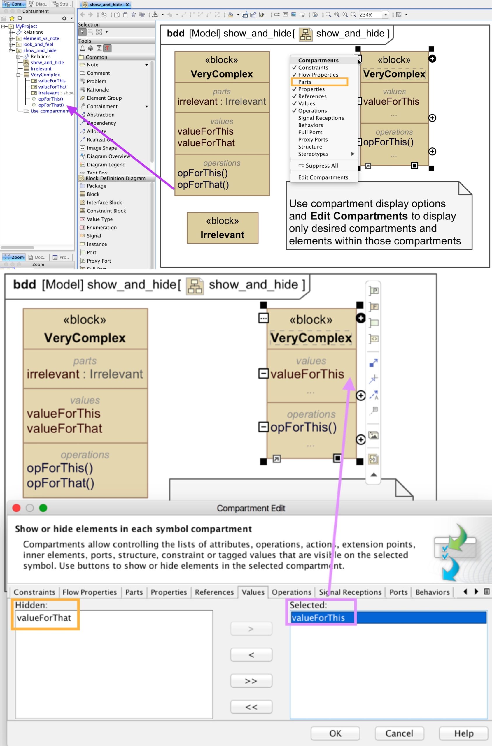 MagicDraw Cameo You And Can Choose Which Features Element 